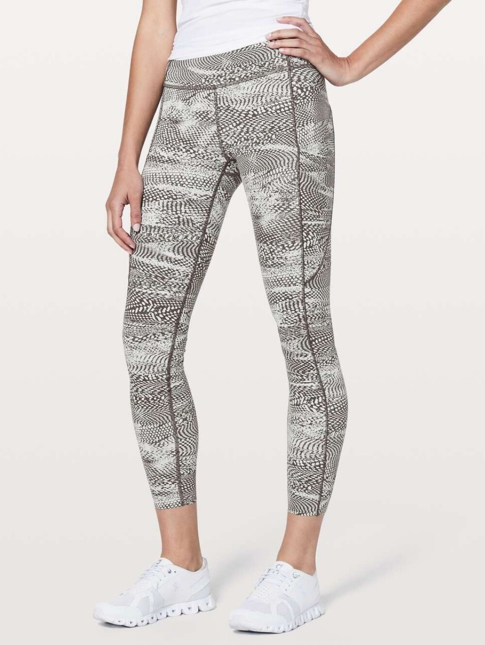 Lululemon Fast & Free 7/8 Tight II Nulux 25" Swerve Vapor Metal Grey Size 4